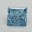 1.56 Ct. Fancy Vivid Blue Princess Lab Grown Diamond