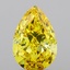 2.51 Ct. Fancy Vivid Yellow Pear Lab Grown Diamond