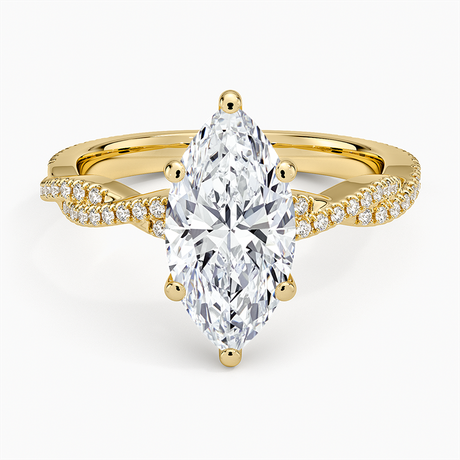 18K Yellow Gold Petite Luxe Twisted Vine Diamond Ring (1/4 ct. tw.)