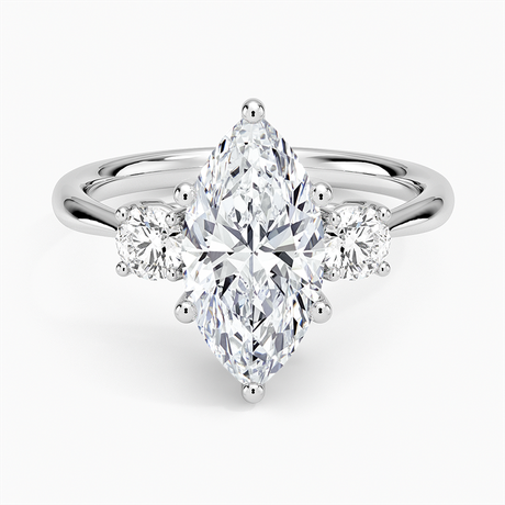 18K White Gold Selene Three Stone Diamond Ring (1/3 ct. tw.)