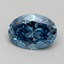 0.53 Ct. Fancy Vivid Blue Oval Lab Grown Diamond
