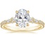 18K Yellow Gold Primrose Diamond Ring, smalltop view