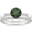 18K White Gold Lark Diamond Ring with Petite Shared Prong Diamond Ring (1/4 ct. tw.)