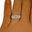 The Haruko Ring, smallzoomed in top view on a hand