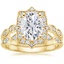 18KY Moissanite Cadenza Halo Diamond Bridal Set (1/4 ct. tw.), smalltop view