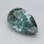 1.20 Ct. Fancy Vivid Bluish Green Pear Lab Grown Diamond