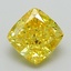 1.74 Ct. Fancy Vivid Yellow Cushion Lab Grown Diamond