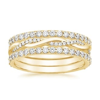 Twisted Vine Diamond Ring Stack (1 1/4 ct. tw.) in 18K Yellow Gold