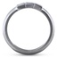 Modern Princess Bezel Wedding Band, smallside view