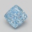 1.56 Ct. Fancy Vivid Blue Cushion Lab Grown Diamond