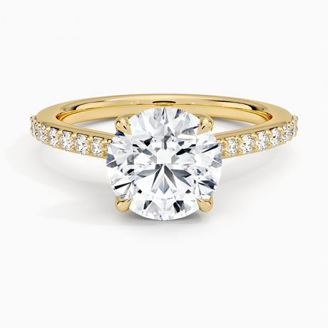 18K Yellow Gold Elodie Cathedral Diamond Ring