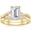 18KY Moissanite Chamise Diamond Bridal Set, smalltop view