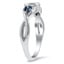 Sapphire Accented Bezel Set Diamond Ring, smallview