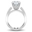 Wide Band Solitaire Diamond Ring, smallside view