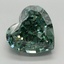 5.70 Ct. Fancy Vivid Bluish Green Heart Lab Grown Diamond