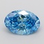 3.01 Ct. Fancy Vivid None Blue Oval Lab Grown Diamond