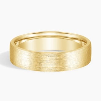 Mojave Matte 5.5mm Wedding Ring in 18K Yellow Gold