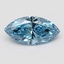 1.00 Ct. Fancy Vivid Blue Marquise Lab Grown Diamond