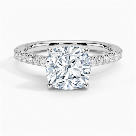 Cathedral Pavé Diamond Ring
