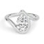 Custom Sculptural Half Bezel Diamond Ring