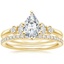 18K Yellow Gold Miroir Diamond Ring with Luxe Ballad Diamond Ring (1/4 ct. tw.)