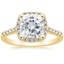 18K Yellow Gold Odessa Halo Diamond Ring (1/5 ct. tw.), smalltop view