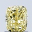 1.06 Ct. Fancy Vivid Yellow Cushion Lab Grown Diamond