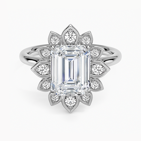 Platinum Fiore Halo Diamond Ring (1/4 ct. tw.)