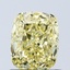 1.06 Ct. Fancy Vivid Yellow Cushion Lab Grown Diamond