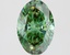 1.50 Ct. Fancy Vivid Green Oval Lab Grown Diamond