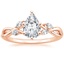 14K Rose Gold Willow Diamond Ring (1/8 ct. tw.), smalltop view