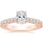 14K Rose Gold Sienna Half Coverage Diamond Ring, smalltop view