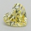 0.72 Ct. Fancy Vivid Yellow Heart Lab Grown Diamond