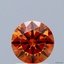 1.51 Ct. Fancy Intense Brownish Orange Round Lab Grown Diamond
