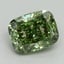 2.15 Ct. Fancy Vivid Green Cushion Lab Grown Diamond