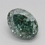 1.39 Ct. Fancy Vivid Bluish Green Oval Lab Grown Diamond
