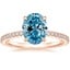 14K Rose Gold Demi Half Coverage Diamond Ring (1/5 ct. tw.), smalltop view