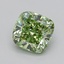 0.54 Ct. Fancy Vivid  Green Cushion Lab Grown Diamond