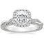 18K White Gold Petite Twisted Vine Halo Diamond Ring (1/4 ct. tw.), smalltop view