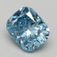 1.04 Ct. Fancy Vivid Blue Cushion Lab Grown Diamond