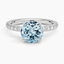18K White Gold Amelie Half-Coverage Diamond Ring, smalltop view
