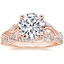 14K Rose Gold Begonia Vine Diamond Ring (1/2 ct. tw.) with Luxe Winding Willow Diamond Ring (1/4 ct. tw.)