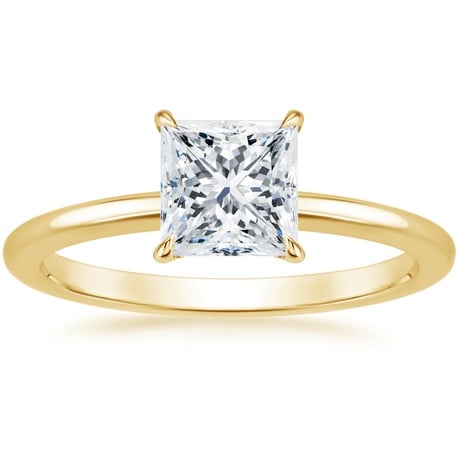 18K Yellow Gold Petite Elodie Ring with Luxe Ballad Diamond Ring