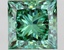 3.09 Ct. Fancy Vivid Green Princess Lab Grown Diamond