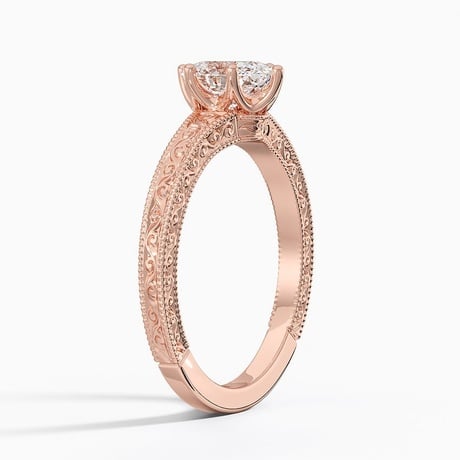 14K Rose Gold Hudson Engraved Ring