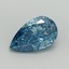 0.72 Ct. Fancy Vivid Blue Pear Lab Grown Diamond