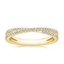 14K Yellow Gold Calypso Diamond Ring, smalltop view