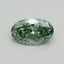 0.41 Ct. Fancy Vivid Green Oval Lab Grown Diamond