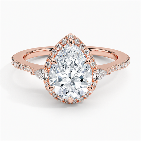 14K Rose Gold Luxe Aria Halo Diamond Ring (1/4 ct. tw.)