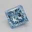2.07 Ct. Fancy Vivid Blue Princess Lab Grown Diamond